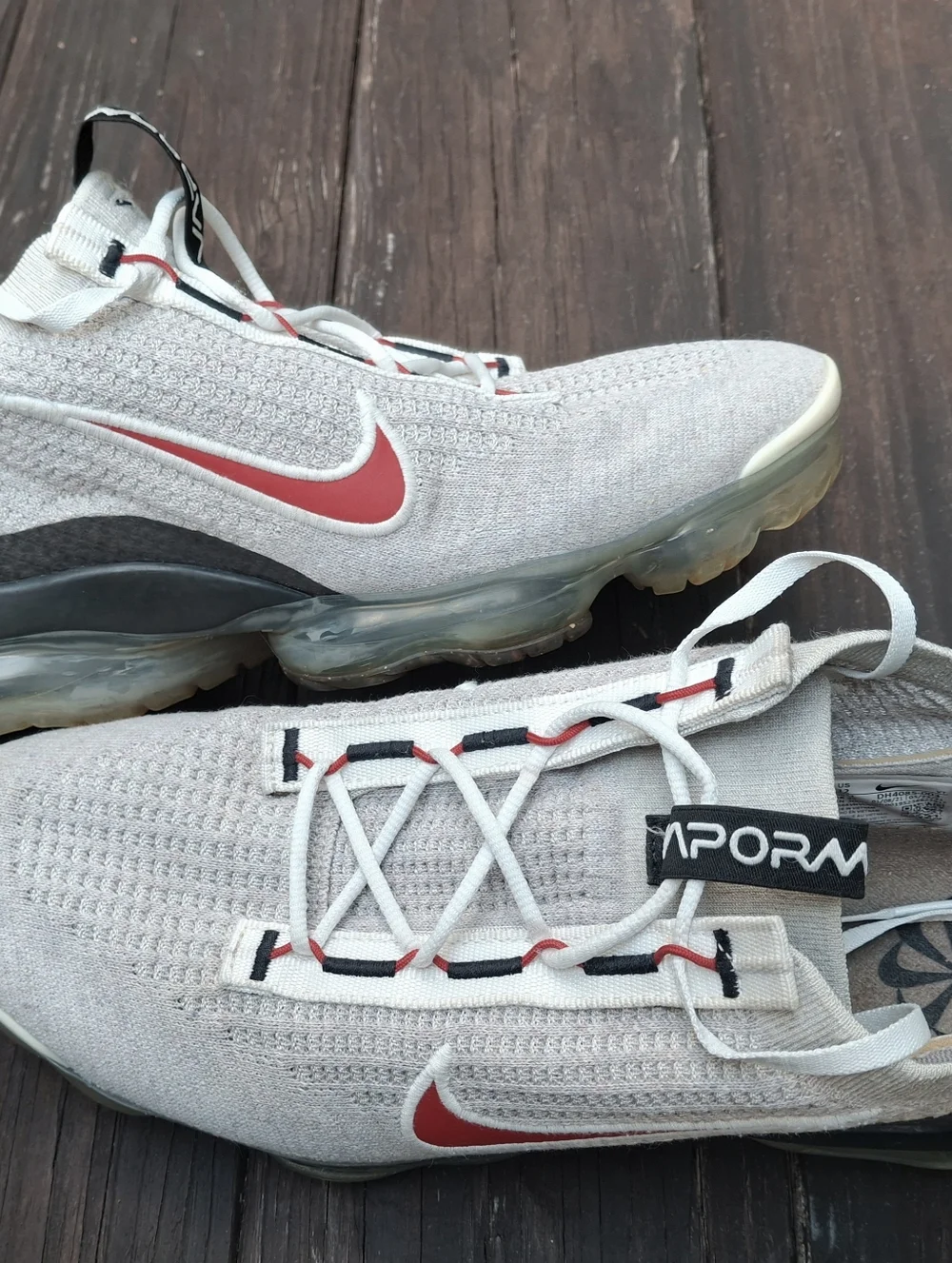 Nike Air Vapormax Flyknit Light Bone University Shoes Size 12 - Picture 6 of 12